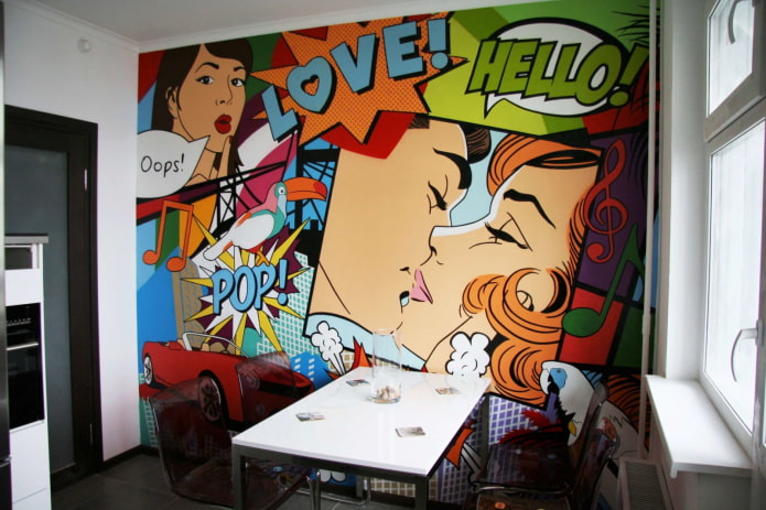 pop art sur le mur