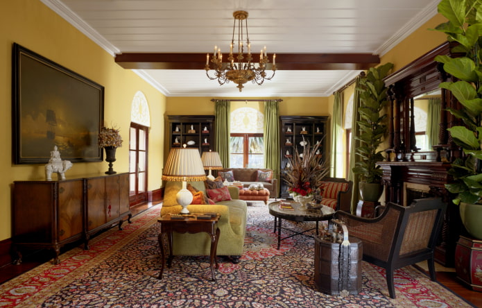 salle de style colonial