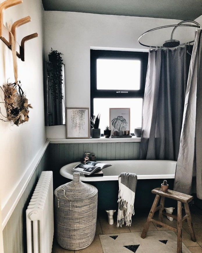 salle de bain hygge grise