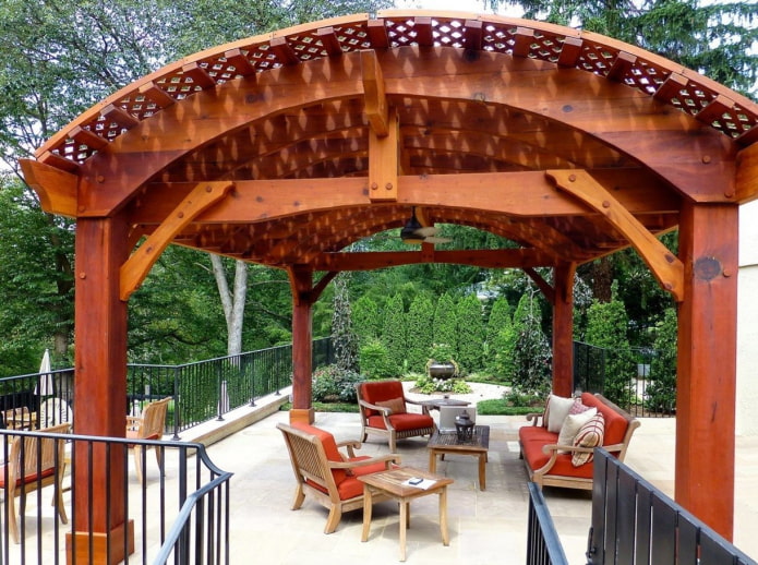 kerek tetős pergola