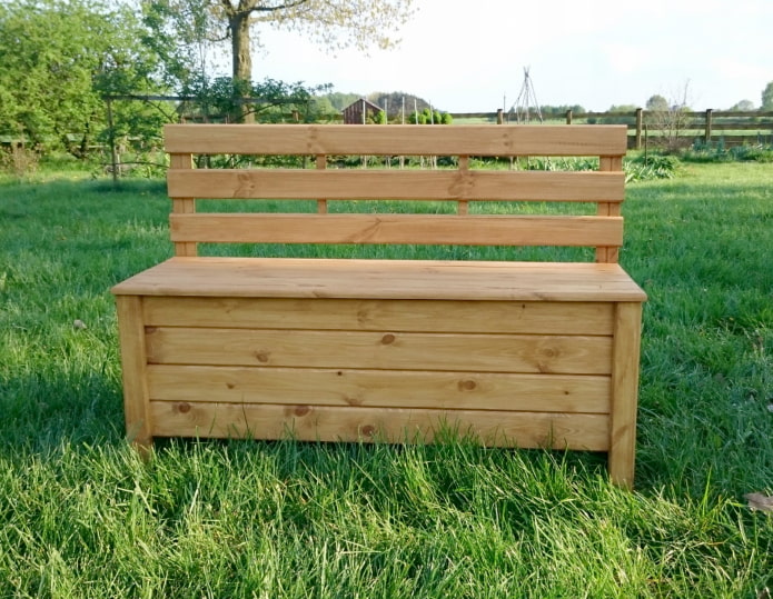 Banc coffre en bois