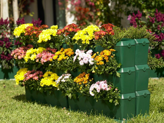 parterre de fleurs vertical en plastique