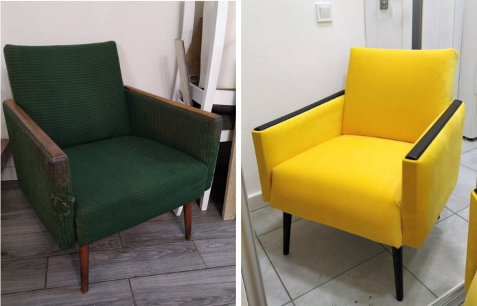 Fauteuil transformé