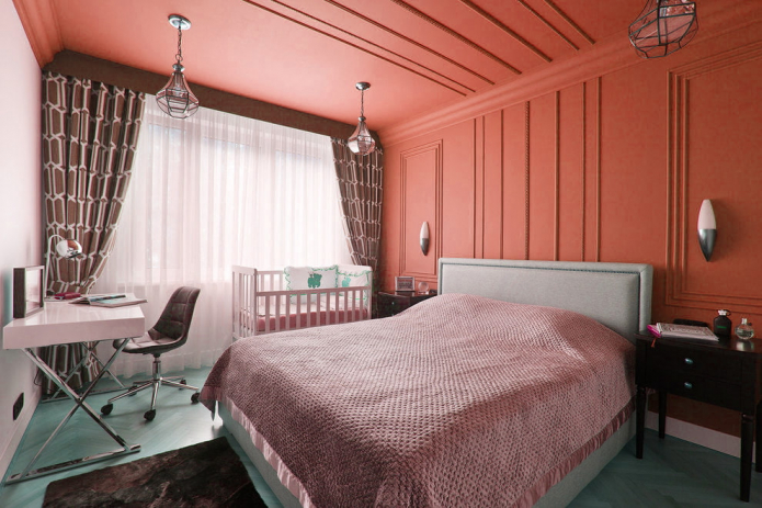 Chambre avec plafond de pêche