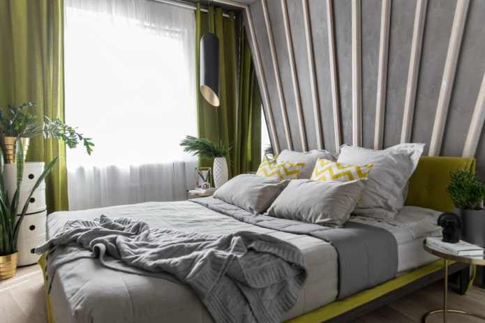 rideaux pour chambre à coucher dans un style moderne