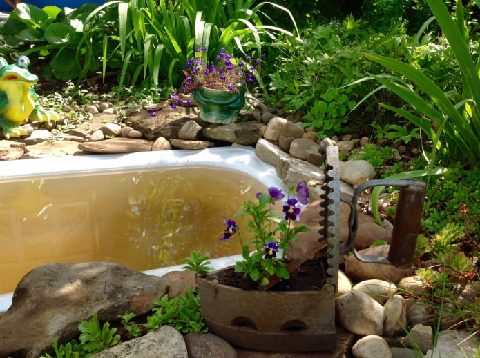 Ancien bassin de bain