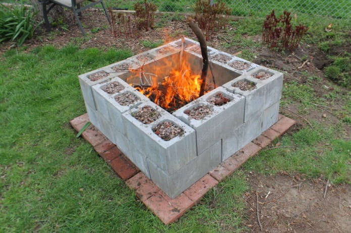 Cinder Block Hearth