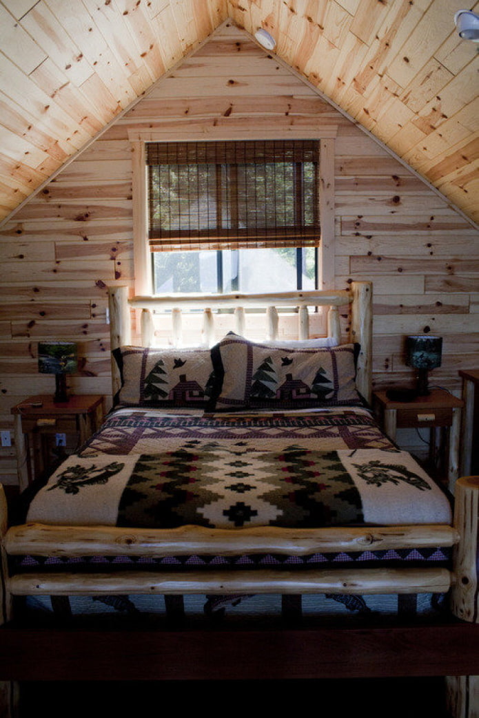 chambre de style chalet