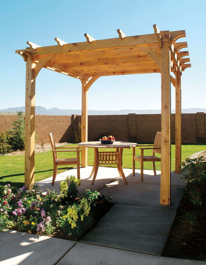 pergola dans le jardin