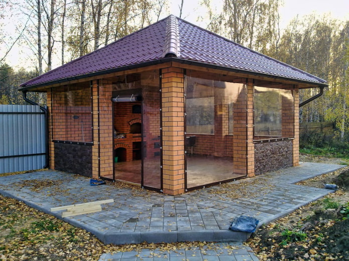 tégla pavilon az országban