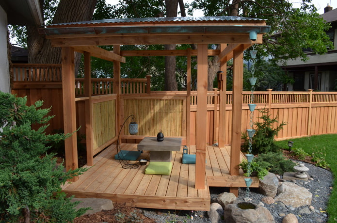 pergola dans le jardin