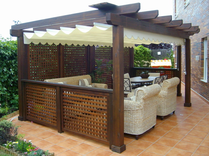 Grille droite pour gazebo