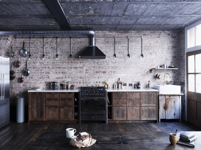 petite cuisine de style loft