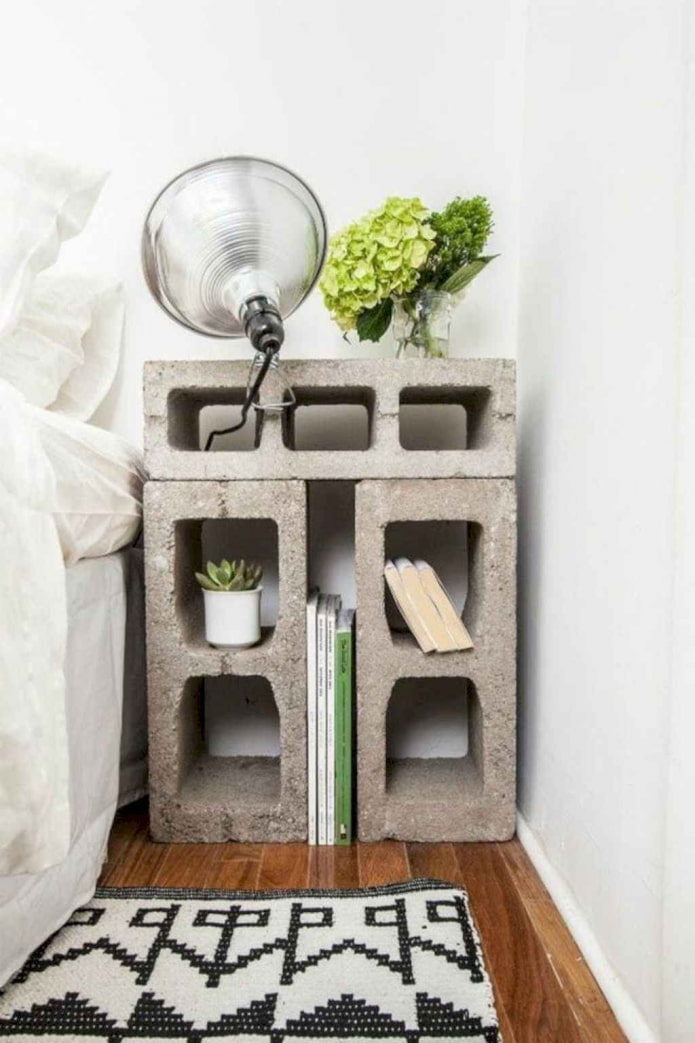 armoire en blocs de béton