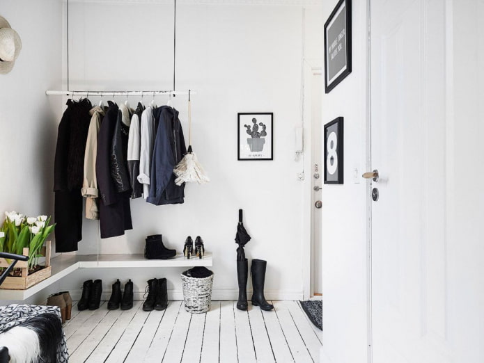 couloir scandinave noir et blanc