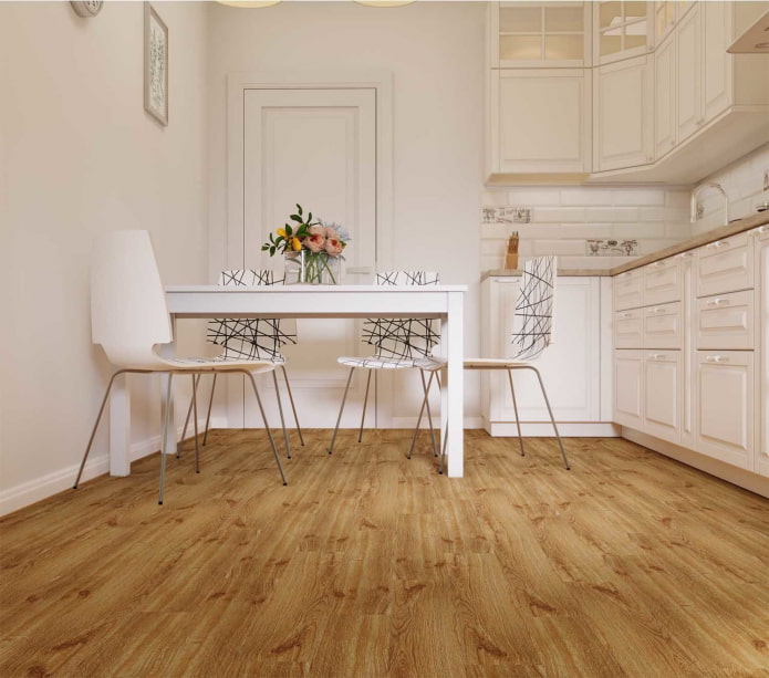 parquet dans la cuisine