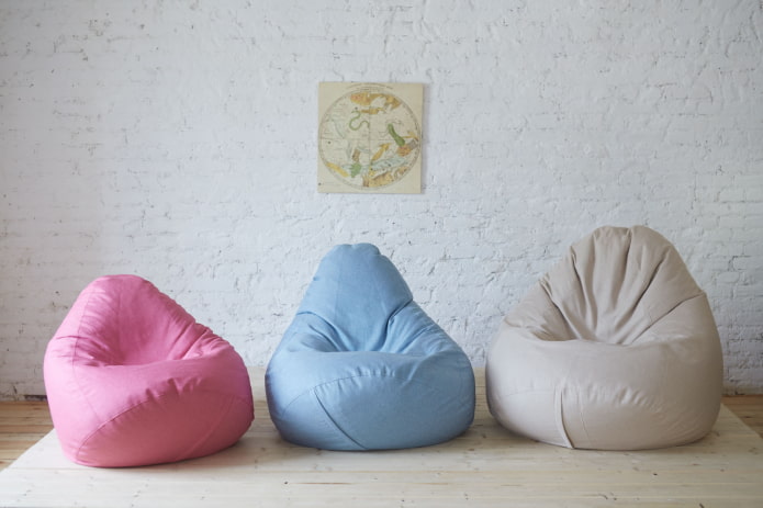 tailles de poufs