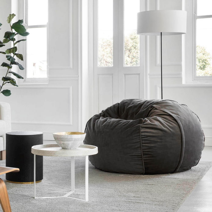 fauteuil pouf confortable