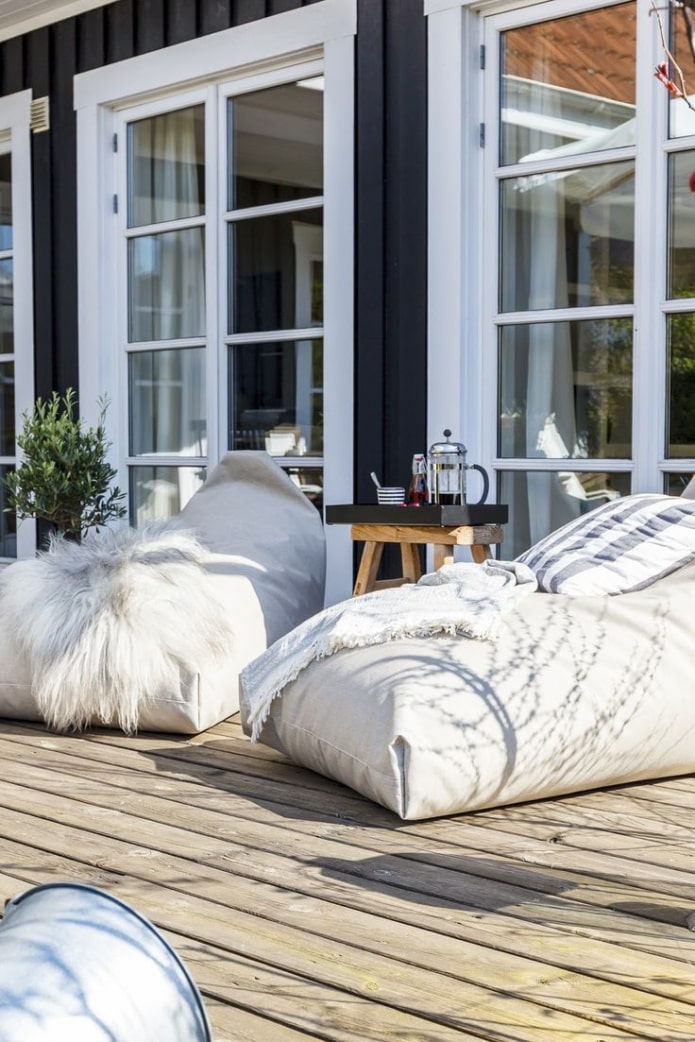 poufs pour la terrasse