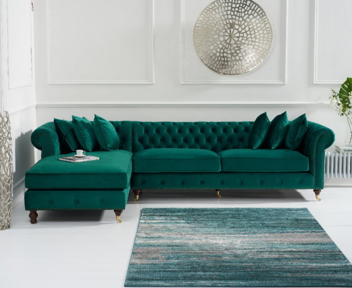 velvet corner sofa