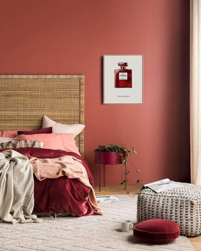 décor de chambre marsala