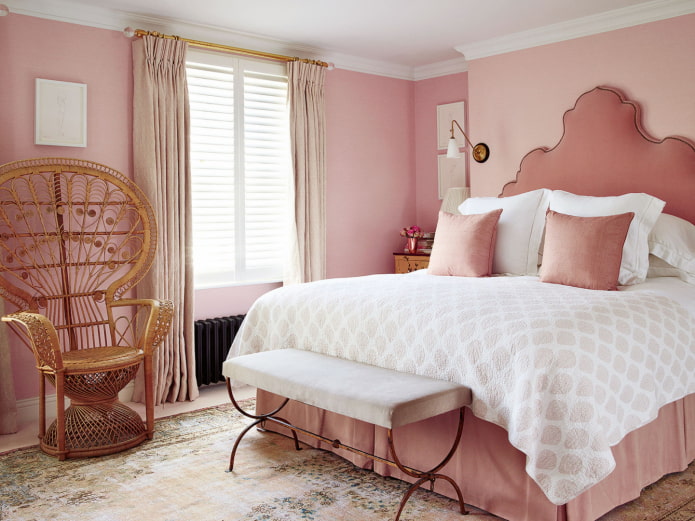 chambre rose clair