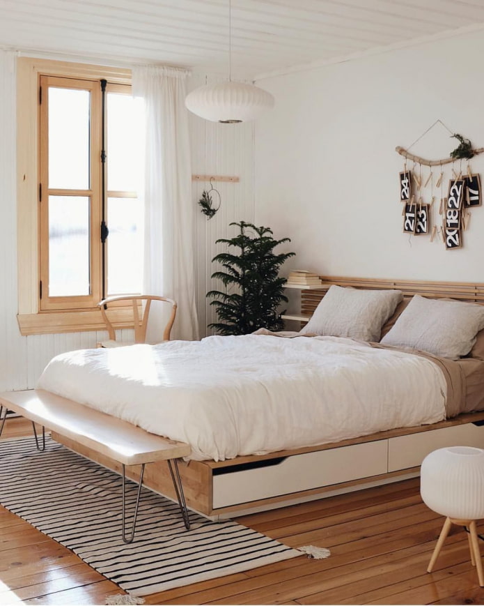 chambre de style scandi