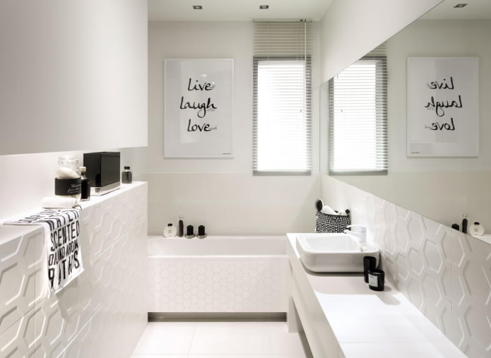 salle de bain noir et blanc