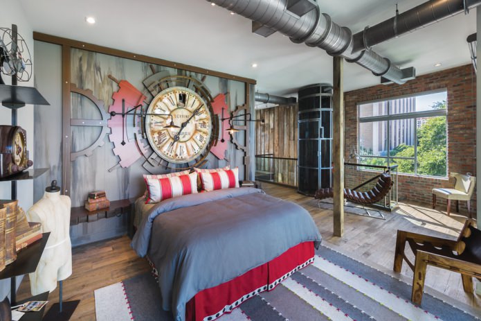 horloge de style loft