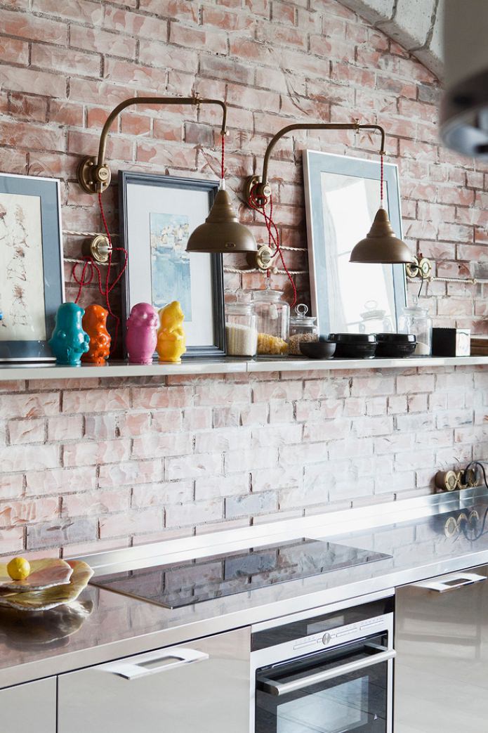 lampes dans le style loft dans la cuisine