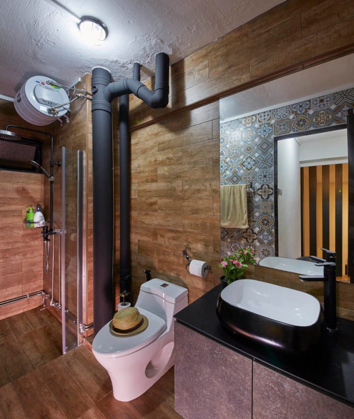 décorer une salle de bain dans le style loft