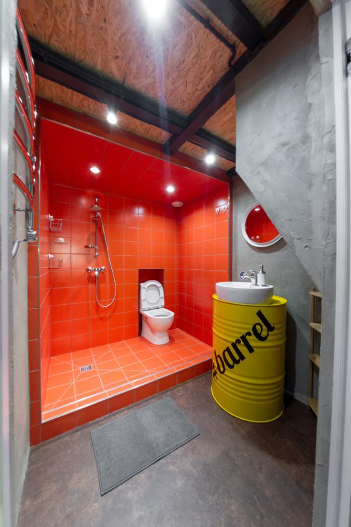 banyo sa istilong loft