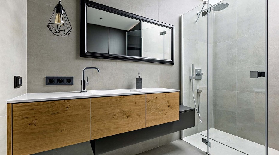 salle de bain style loft