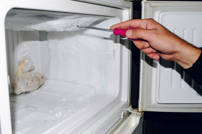 glace pilée au congélateur