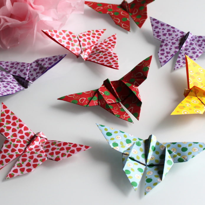 Origami butterflies