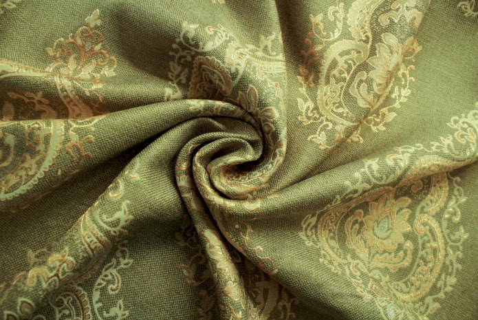 jacquard de mobilier vert