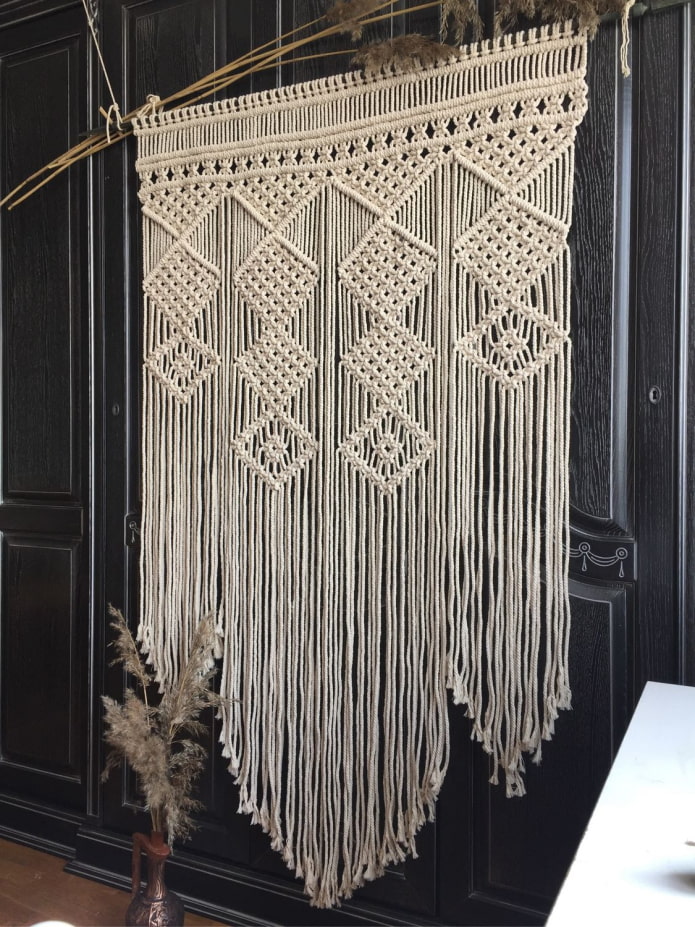 macrame ทำจากเส้นด้ายละเอียด