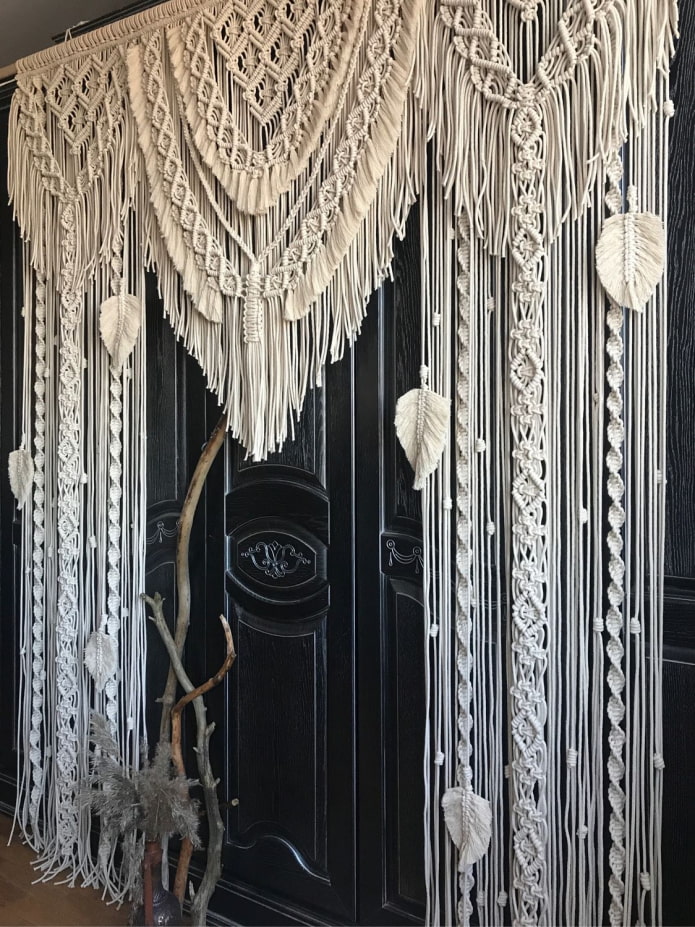 rideaux en macramé