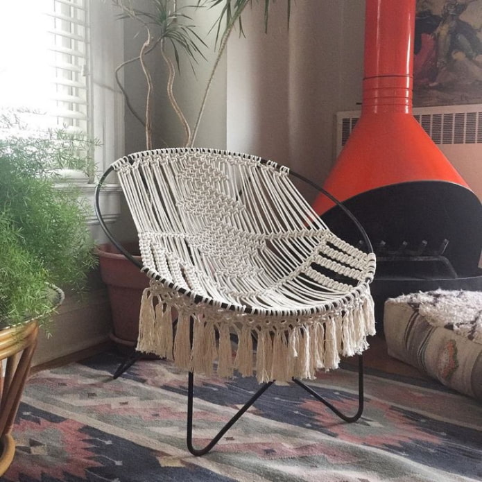 fauteuil en macramé