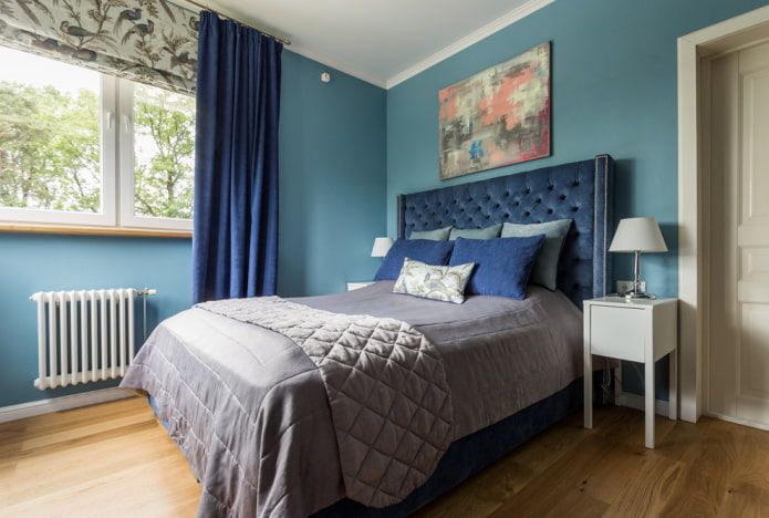 Chambre aux couleurs bleues