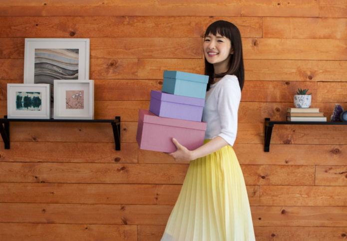 Marie Kondo dobozokkal