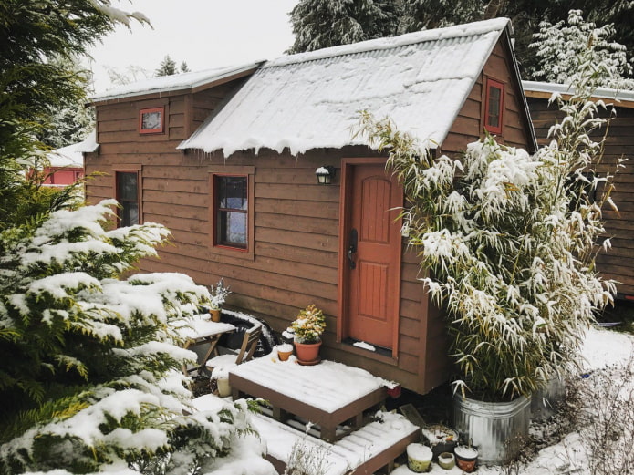 Tiny Tack House en hiver