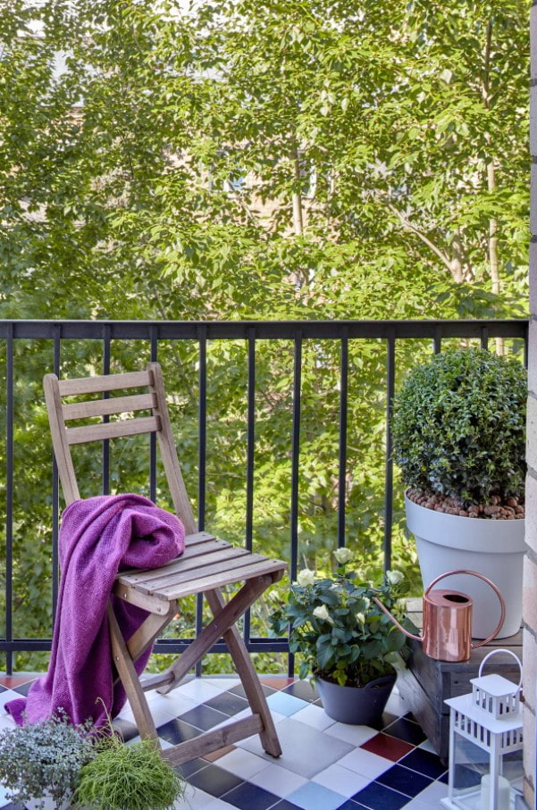 finition d'un balcon ouvert