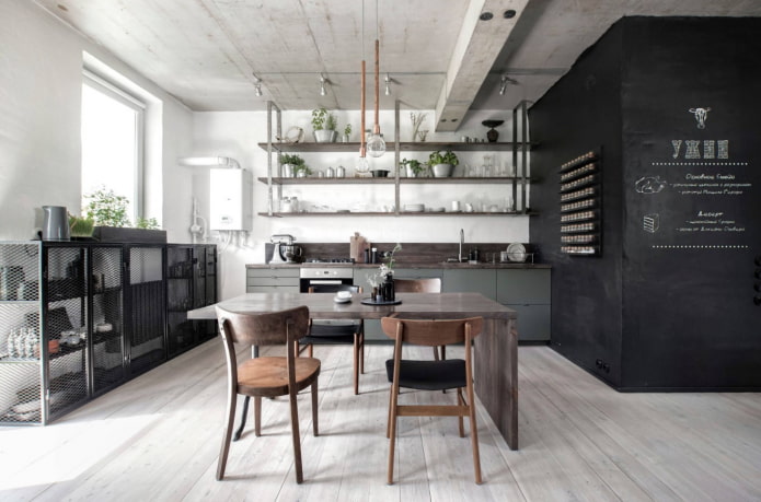 meubles de cuisine de style loft