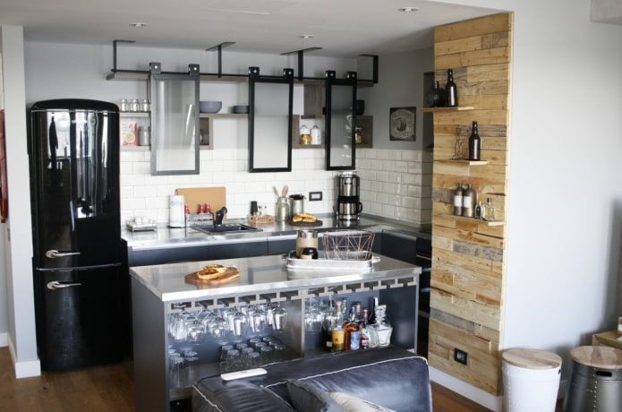 meubles de cuisine de style loft