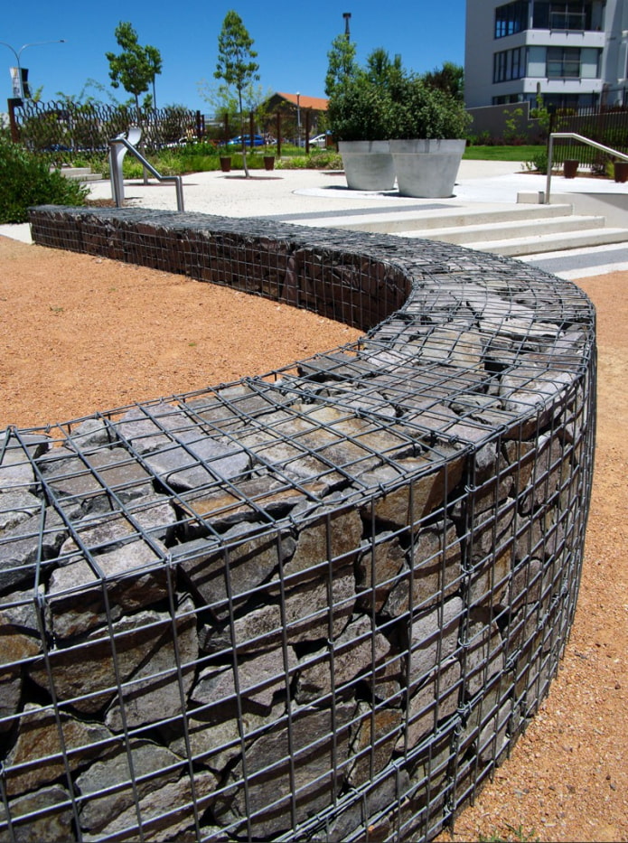 gabions en aménagement paysager