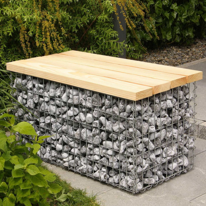 gabion bench