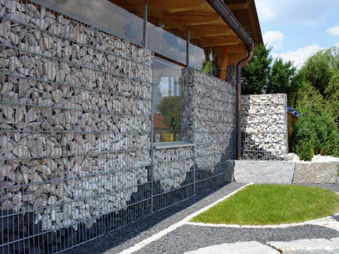 décoration murale avec gabions