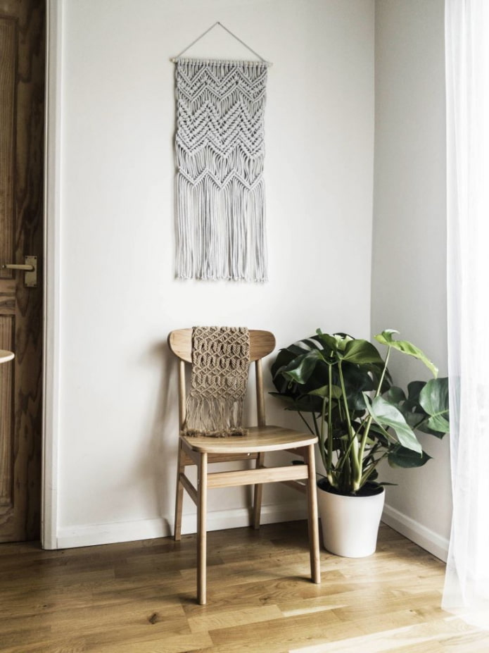 Macramé à l'intérieur