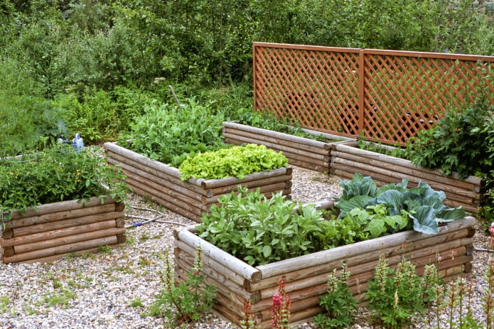 bordures pour parterres de fleurs en rondins minces